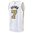 thumbnail image 3 of Youth Fanatics Jaylen Brown White Boston Celtics 2025/26 City Edition Fast Break Jersey, 3 of 5