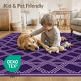 thumbnail image 4 of ODIKA 8'x10' Washable Area Rug Style Abstract Grid Network Modern Decorative Surface Cover for Dining Room, Large Office, Lounge, Non-Slip Chair-Friendly Mat, 4 of 7