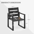 thumbnail image 3 of Dycanpo Outdoor Dining Chairs Set of 2,Weather Resistant Patio Chairs with Armrest for Indoors,Black, 3 of 8