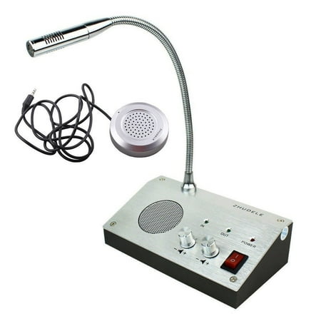 3 Apartment Intercom Adjustable Intercom Announcement Window Intercom System Dual way Intercommunication Microphone For School, Office, Bank,Station ,Securities Company,Hospital,Station ()