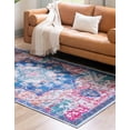 thumbnail image 3 of Rugs.com Francesca Collection Washable Rug – 10' x 14' Ivory Blue Flatweave Rug Perfect For Living Rooms, Large Dining Rooms, Open Floorplans, 3 of 6