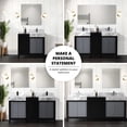 thumbnail image 3 of 36 in. Wide Vanity in Black and Grey / One Cabinet Three Drawers Storage Solution, 3 of 3