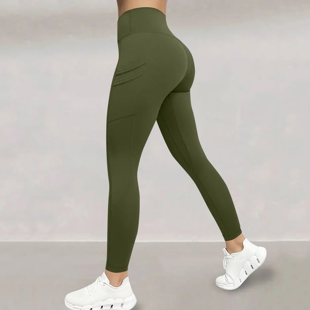 Pincandy Women's High Waist Yoga Pants - Long Length, Tummy Control, High Stretch with Pockets for Workout & Yoga