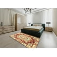 thumbnail image 5 of Ahgly Company Machine Washable Indoor Square Abstract Brown Gold Area Rugs, 6' Square, 5 of 7