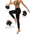 thumbnail image 3 of High Waist Yoga Pants with Pockets for Women 4 Way Stretch Yoga Leggings Workout Running Pants, 3 of 6