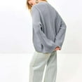 thumbnail image 5 of Tnhcen Women's Openwork Knit Sweater Loose Fit Round Neck Top Soft Acrylic Pullover Breathable Long Sleeve Comfort Casual Solid Color S-XL, 5 of 5