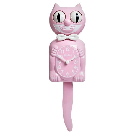 Bubblegum Pink Kit Cat Clock 15.5 15.5 Full Size Kit-Cat Klock with Moving Eyes and Tail Retro Style