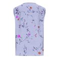 thumbnail image 4 of Shirts for Women Plus Size Sleeveless Round Neck Floral Printed Casual Tank Top Purple L, 4 of 5