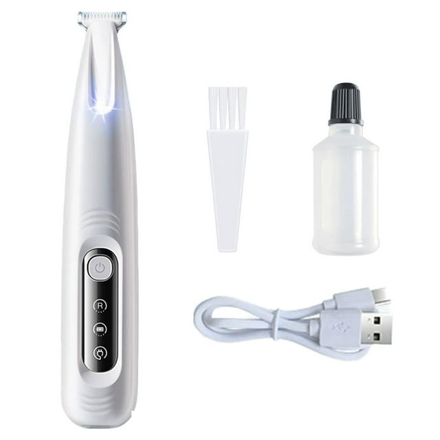 2026 New Dog Paw Trimmer with LED Light, Dog Grooming Kit & Pet Micro Precision Trimmer, Dogs Paw Trimmers Electric Dogs Clippers, Ears, Rump, Face, Eyes