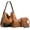 Brown, variant on Handbag for Women Wallet Fashion Tote Bag Shoulder Bags Hobo Bags Top Handle Satchel 4pcs Purse Set