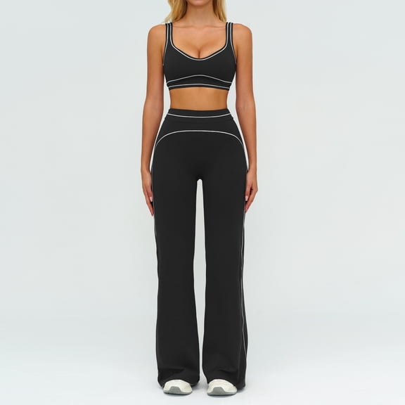 Women's Tracksuit Yoga Set 2PCS Sport Suit Gym Wear Workout Clothes Gym Outfits High Waist Legging Fitness Bra Set Sports Suits