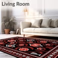 thumbnail image 2 of ODIKA 3'x5' Machine Washable Non-Slip Area Rug, Championship Banner Coir Doormat with Bold Team Design High Traffic Rug with Pad, Black, 676646, 2 of 8