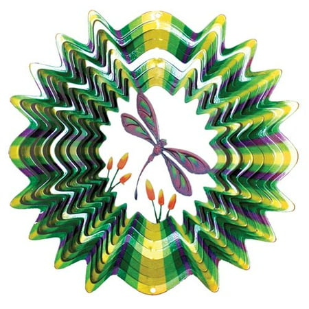 Windy Gardens Iron Stop Designer Wind Spinner, Dragonfly