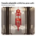 thumbnail image 4 of Abbraccia Adorno de madera festivo, decoración colgante carácter Fu, decoración de pared china, 4 of 6