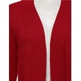 thumbnail image 4 of JJ Perfection Women's Solid Knit Open Front Cardigan With Pockets (Plus Size Available), 4 of 4