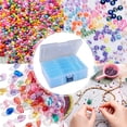 thumbnail image 4 of 14-Compartment Storage Box, Blue, Small Bead Organizers Plastic Storage Cases Bead Storage Containers Transparent with Hinged Lid and Rectangle Craft Supply Case, 4 of 9