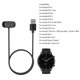 thumbnail image 3 of Cable Cargador, Cargador USB Compacto Estable Negro 100cm Smartwatch Para GTS 2, 3 of 7