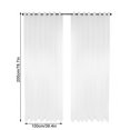 thumbnail image 4 of Paneles de cobertura de ventana de cortina blanca transparente semi-sombreado para cocina, dormitorio, sala de estar, 2 piezas, 140x260cm Kearding LF0158-04B*2, 4 of 7