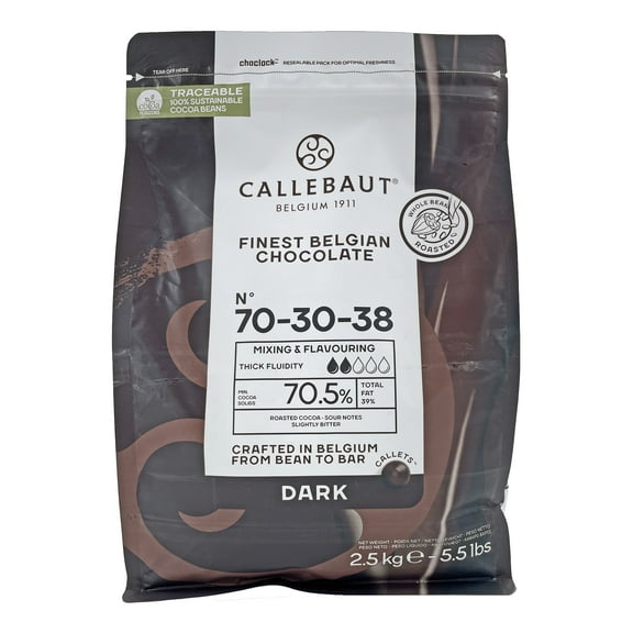 Callebaut 70-30-38 Dark Bittersweet Chocolate Callets | Kosher | 5.5 lb