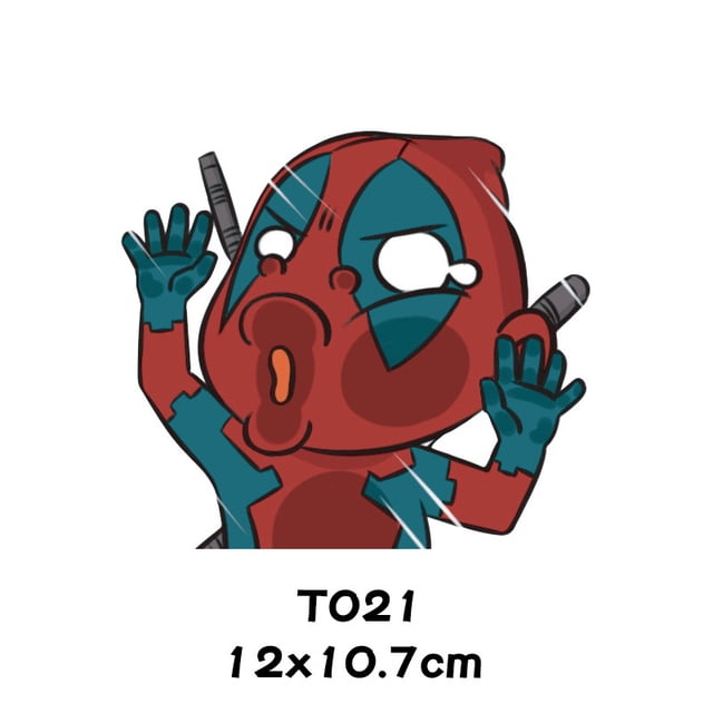 Calcomanía Divertida De Dibujos Animados De Marvel Avengers Superhéroe Coche Superman Spiderman Golpeó La Ventana huangjie unisex