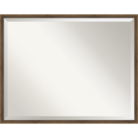 Amanti Art Lucie Light Bronze Beveled Wood Wall Mirror 23.25 x 29.25 in.