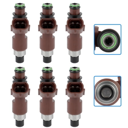 6Pcs CCIYU 2 Holes Fuel Injector Kits fit for 2006-2007 for Subaru for B9 Tribeca, 2008-2009 for Subaru for Legacy, 2005-2009 for Subaru for Outback FJ859,16611AA700
