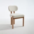thumbnail image 6 of Hassch Set of 2 Chenille Upholstered Dining Chairs, Comfortable Accent Side Chairs with Padded Seat and Adjustable Foot Nails, Beige, 6 of 8