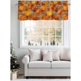 thumbnail image 3 of Fall Thanksgiving Valances for Windows Vintage Pumpkin Maple Leaf Wood Grain Kitchen Valance Curtain Rod Pocket Small Curtains for Cafe Bathroom Laundry Basement 42" x 18", 3 of 8