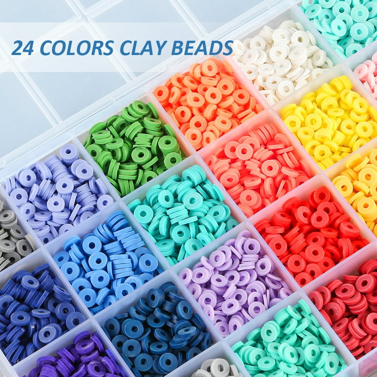 24 Colors 6mm Beads Kit with Accessories for Jewellery Making, DIY Bead  Sets Craft Kits for Bracelet Necklaces Hairbands Friendship Bracelet Making