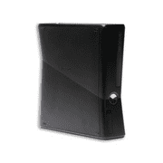 Restored Xbox 360 S 250GB Game Console Black with 2 Retrofam Black and White Game Controllers