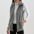 thumbnail image 2 of Gaexia Vest for Women Lightweight,Women Stand Collar Vest Outerwear Sleeveless Open Front Cardigan Cozy Layering Piece for Casual Fall Winter Fashion, 2 of 4