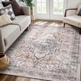 thumbnail image 2 of ChakmeOne 9x12 Area Rugs for Living Room,Vintage Boho Medallion Print with Stain Guard, Machine Washable & Non-Slip, for Under Table, Bedroom or Dining Room, 2 of 10