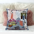 thumbnail image 3 of Amrita Sen Designs CAPL994BrCDS-BL-26x26 26 x 26 in. Empress Hall Broadcloth Indoor & Outdoor Blown & Closed Pillow - White, Orange & Blue, 3 of 5