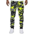 thumbnail image 2 of Glisme Men Trousers Straight Leg Elastic Waist Relax Fit Jogger Pants Casual Daily Wear M Yellow, 2 of 6