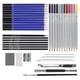 thumbnail image 4 of Kit De Dibujo Para Bocetos, Alta Dureza, Tacto Delicado, Fácil De Colorear, Lápices De Colores De Grafito, Carbón, Portátil, Profesional, Paquete De 41 Para Adolescentes, 4 of 8