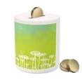 thumbnail image 3 of Dandelion Piggy Bank, Dandelion Flower Pattern Wild North American Flowering Plant Summertime, Ceramic Coin Bank Money Box for Cash Saving, 3.6" X 3.2", Apple Green Seafoam, by Ambesonne, 3 of 4