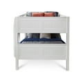 Camaflexi Full over Full Low Bunk Bed Panel Headboard White Finish
