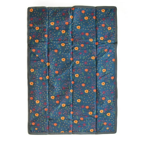 UPC: 0812967027736 | Little Unicorn 5×7 Indoor/Outdoor Unisex Family Picnic Blanket Midnight Poppy