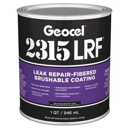 Geocel 2315LRF Leak Repair Fibered Brushable Coating White 1 Quart