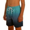 thumbnail image 2 of FASHOFT Boys Swim Trunks Stretchy UPF Quick Dry Comfortable Swimming Summer Shorts Green 13-14 Years, 2 of 4
