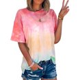 thumbnail image 1 of Nlfie Femmes Cravate Teinté Imprimé Manches Courtes Col Rond Pull-Overs, 1 of 2
