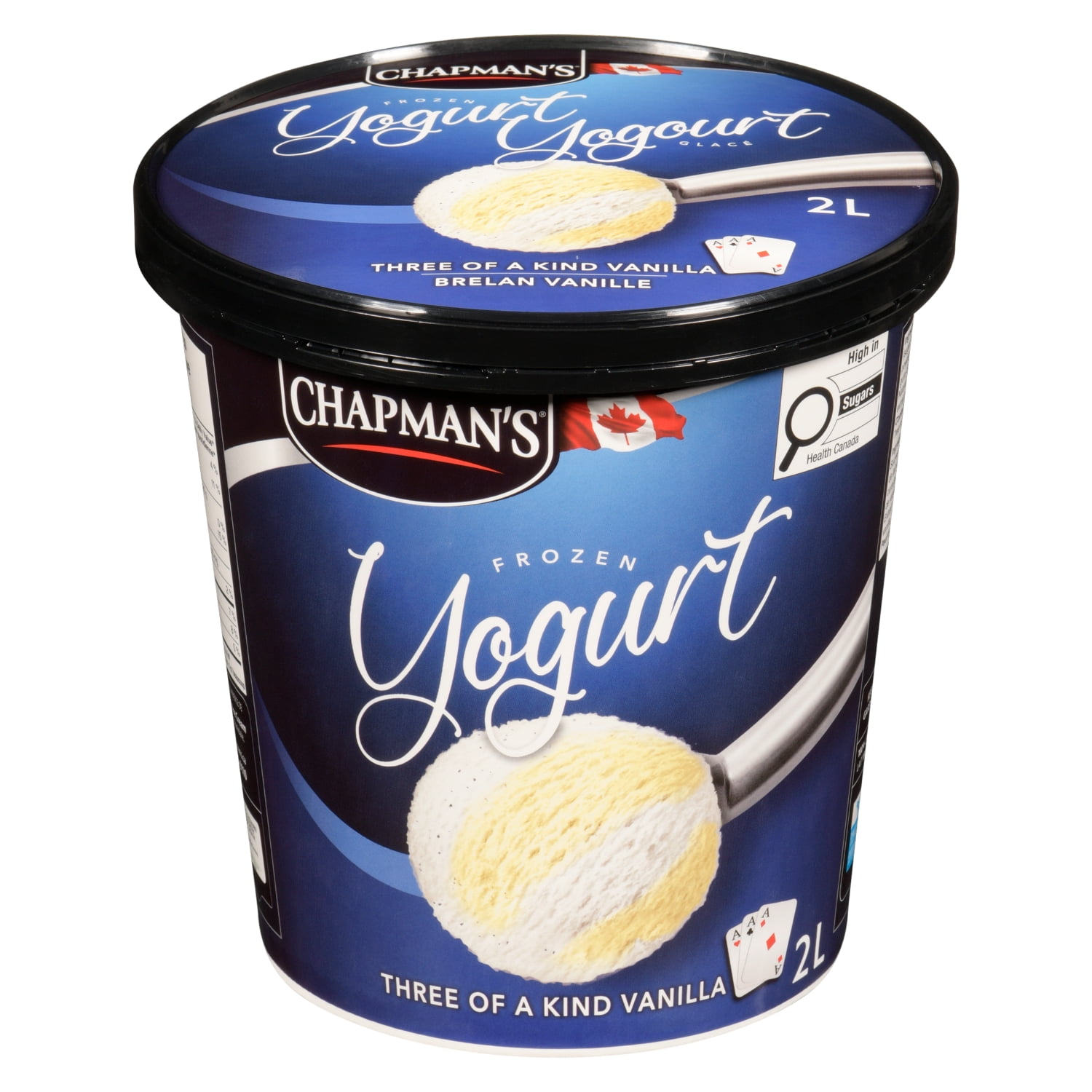 Chapman's Frozen Yogurt Three of a Kind Vanilla in a Tub, 2L