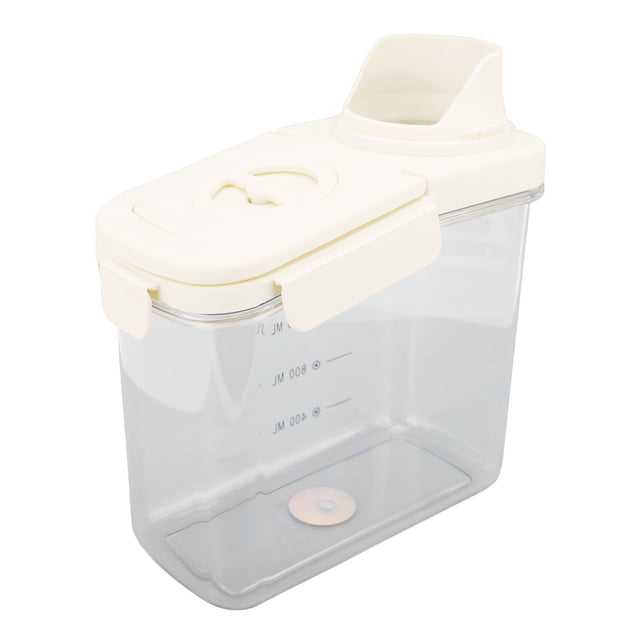 Rice Airtight Dry Food Storage Containers,Rice Storage Bin Cereal Containers Dispenser Rice Storage Bin Cereal Containers Dispenser Clear Food Storage Box Measring Cup for Grain