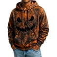 thumbnail image 3 of CONROSES Mens Halloween Hoodies Spooky Pumpkin Face Graphic Long Sleeve Hallowmas Pullover Hoodie for Men Fall Winter Hooded Sweatshirts with Pocket, 3 of 4