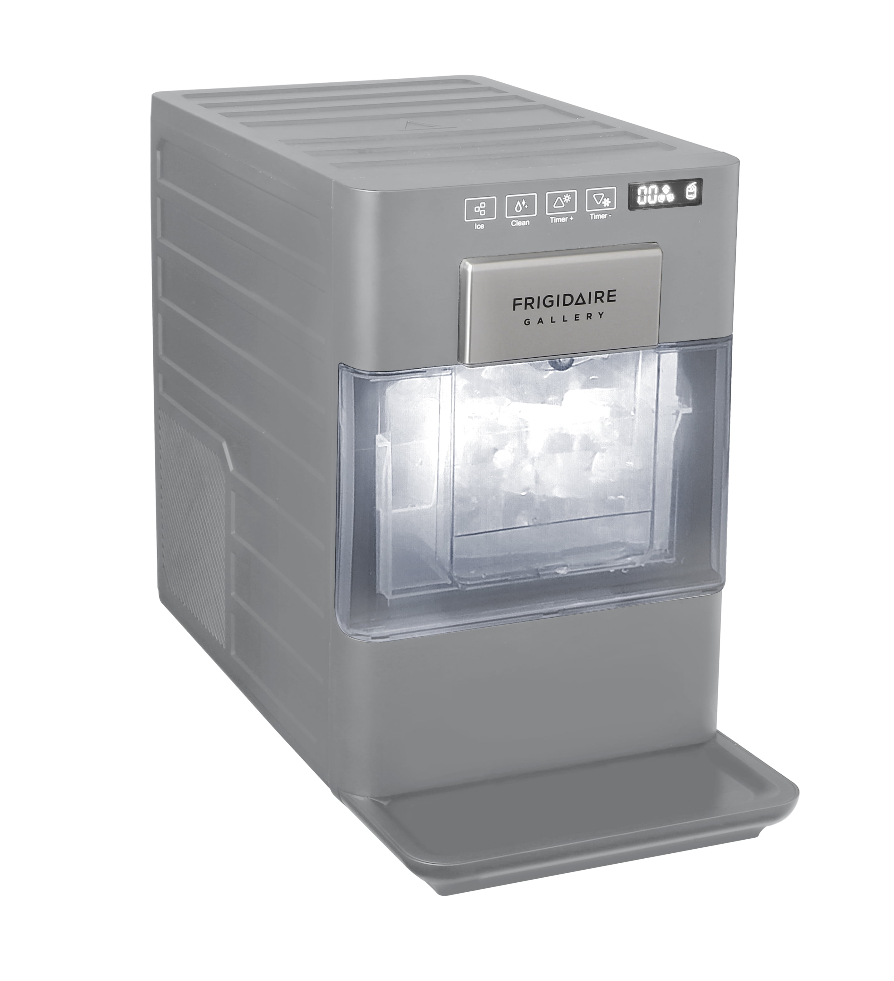 Frigidaire Gallery 22 lbs. Premium Artisanal Square Ice Maker, Self-Cleaning Ice Machine with Touch Controls, Grey FGIC523