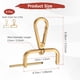 thumbnail image 3 of Ganchos de clip giratorio Uxcell [4 piezas] - Ganchos de clip para llaveros, utilizados para hacer llaveros - [Dorado claro y dorado - 2.5 IN] Hardware de clip en D para cordones, 3 of 6