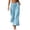 Light Blue, variant on Guluxicc Women's Cotton Ruffle Pants with Pockets Elastic High Waist Classic Fit Trousers for Summer Casual Outfits
