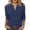 *Navy, variant on ClodeEU Women's V Neck 3/4 Sleeve Button Top ,Casual Summer Tunic Blouse White,Womens Plus XXL