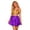 11-Purple944, variant on Puliio Women's Metallic Flared Mini Skirt Elastic Waist Night Out Party Skirts