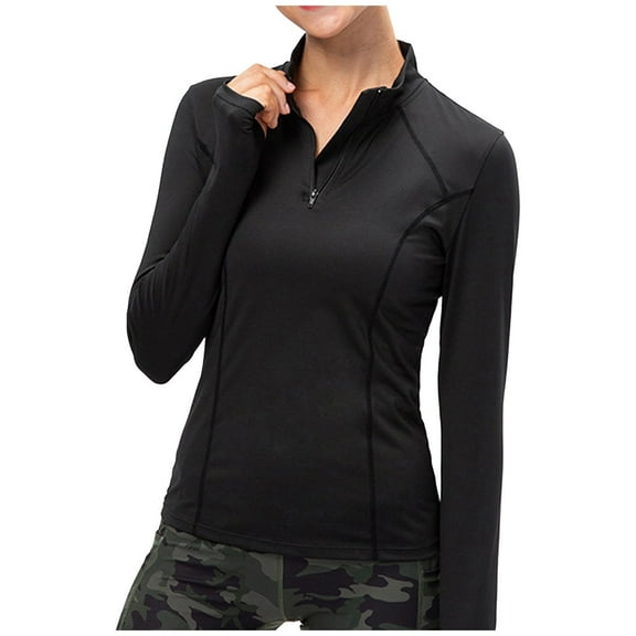 Zylarhe Womens T Shirts Women's Slim Fit Yoga Long Sleeve T-Shirt for Running Fitness Quick Drying Breathable Workout Activewear Top